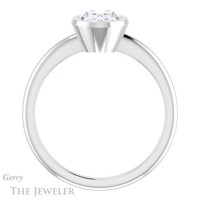 Oval Shaped Forever One Moissanite Engagement Ring #GTJ1293-oval-fo-w 2 Oval Shaped Forever One Moissanite Engagement Ring #GTJ1293-oval-fo-w