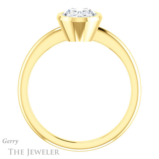 Oval Shaped Forever One Moissanite Engagement Ring #GTJ1293-oval-fo-y 2 Oval Shaped Forever One Moissanite Engagement Ring #GTJ1293-oval-fo-y