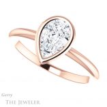 Pear Shaped Forever One Moissanite Engagement Ring #GTJ1293-pear-fb-r 5 Pear Shaped Forever Brilliant Moissanite Engagement Ring #GTJ1293-pear-fb-r
