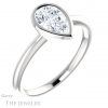 Pear Shaped Forever One Moissanite Engagement Ring #GTJ1293-pear-fb-w 4 Pear Shaped Forever Brilliant Moissanite Engagement Ring #GTJ1293-pear-fb-w