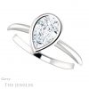 Pear Shaped Forever One Moissanite Engagement Ring #GTJ1293-pear-fb-w 5 Pear Shaped Forever Brilliant Moissanite Engagement Ring #GTJ1293-pear-fb-w