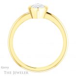 Pear Shaped Forever Brilliant Moissanite Engagement Ring #GTJ1293-pear-fb-y