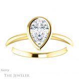 Pear Shaped Forever Brilliant Moissanite Engagement Ring #GTJ1293-pear-fb-y