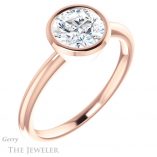 Round Cut Forever One Moissanite Engagement Ring #GTJ1293-round-fo-r 4 Round Cut Forever One Moissanite Engagement Ring #GTJ1293-round-fo-r