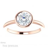 Round Cut Forever One Moissanite Engagement Ring #GTJ1293-round-fo-r 1 Round Cut Forever One Moissanite Engagement Ring #GTJ1293-round-fo-r