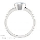 Round Cut Forever One Moissanite Engagement Ring #GTJ1293-round-fo-w 2 Round Cut Forever One Moissanite Engagement Ring #GTJ1293-round-fo-w