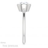Round Cut Forever One Moissanite Engagement Ring #GTJ1293-round-fo-w 3 Round Cut Forever One Moissanite Engagement Ring #GTJ1293-round-fo-w