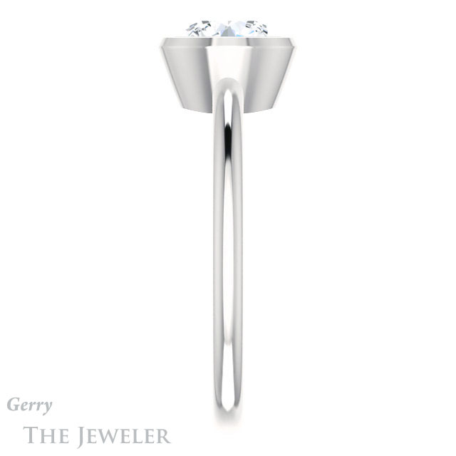 Round Cut Forever One Moissanite Engagement Ring #GTJ1293-round-fo-w 3 Round Cut Forever One Moissanite Engagement Ring #GTJ1293-round-fo-w