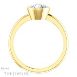 Round Cut Forever One Moissanite Engagement Ring #GTJ1293-round-fo-y 2 Round Cut Forever One Moissanite Engagement Ring #GTJ1293-round-fo-y