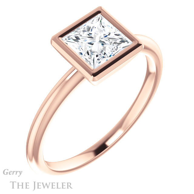 Princess Cut Forever One Moissanite Engagement Ring #GTJ1293-square-fo-r 4 Princess Cut Forever One Moissanite Engagement Ring #GTJ1293-square-fo-r