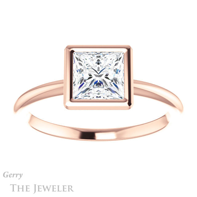 Princess Cut Forever One Moissanite Engagement Ring #GTJ1293-square-fo-r 1 Princess Cut Forever One Moissanite Engagement Ring #GTJ1293-square-fo-r