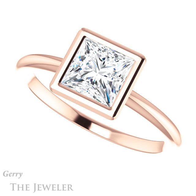 Princess Cut Forever One Moissanite Engagement Ring #GTJ1293-square-fo-r 5 Princess Cut Forever One Moissanite Engagement Ring #GTJ1293-square-fo-r