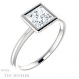 Princess Cut Forever One Moissanite Engagement Ring #GTJ1293-square-fo-w 4 Princess Cut Forever One Moissanite Engagement Ring #GTJ1293-square-fo-w