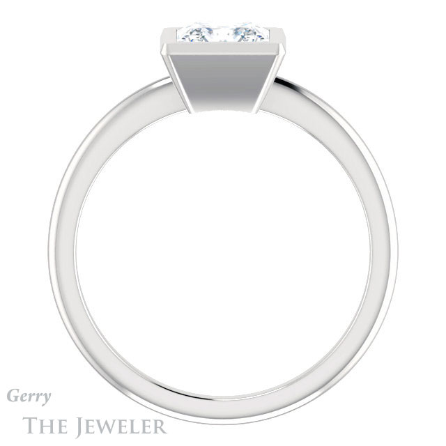 Princess Cut Forever One Moissanite Engagement Ring #GTJ1293-square-fo-w 2 Princess Cut Forever One Moissanite Engagement Ring #GTJ1293-square-fo-w