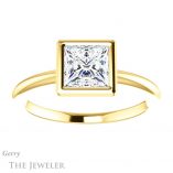 Princess Cut Forever One Moissanite Engagement Ring #GTJ1293-square-fo-y 1 Princess Cut Forever One Moissanite Engagement Ring #GTJ1293-square-fo-y