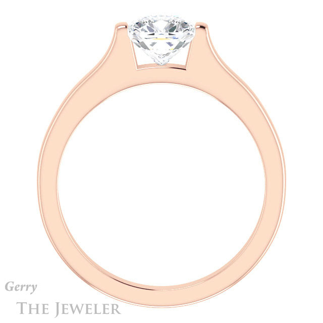 Cushion Cut Forever One Moissanite Engagement Ring #GTJ1294-cushion-fo-r | Gerry The Jeweler Cushion Cut Forever One Moissanite Engagement Ring #GTJ1294-cushion-fo-r