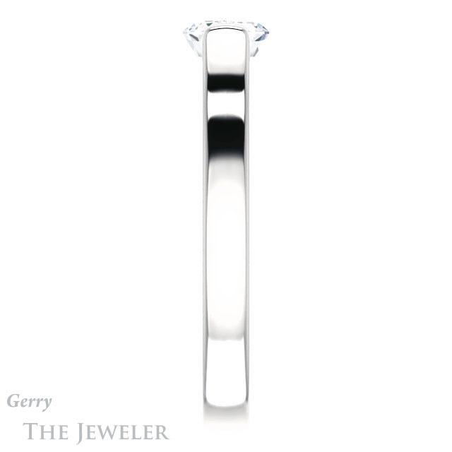 Emerald Cut Forever One Moissanite Engagement Ring #GTJ1294-emerald-fb-w | Gerry The Jeweler Emerald Cut Forever Brilliant Moissanite Engagement Ring #GTJ1294-emerald-fb-w