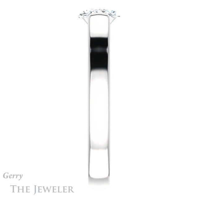 Oval Shaped Forever One Moissanite Engagement Ring #GTJ1294-oval-fo-w | Gerry The Jeweler Oval Shaped Forever One Moissanite Engagement Ring #GTJ1294-oval-fo-w