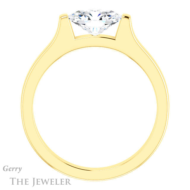 Oval Shaped Forever One Moissanite Engagement Ring #GTJ1294-oval-fo-y | Gerry The Jeweler Oval Shaped Forever One Moissanite Engagement Ring #GTJ1294-oval-fo-y