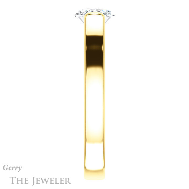 Oval Shaped Forever One Moissanite Engagement Ring #GTJ1294-oval-fo-y | Gerry The Jeweler Oval Shaped Forever One Moissanite Engagement Ring #GTJ1294-oval-fo-y