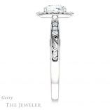 Cushion Cut Forever One Moissanite Engagement Ring #GTJ900-cushion-fo-w