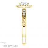 Cushion Cut Forever One Moissanite Engagement Ring #GTJ900-cushion-fo-y