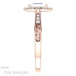 Emerald Cut Forever One Moissanite Engagement Ring #GTJ900-emerald-fb-r 3 Emerald Cut Forever Brilliant Moissanite Engagement Ring #GTJ900-emerald-fb-r