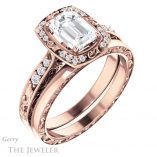Emerald Cut Forever One Moissanite Engagement Ring #GTJ900-emerald-fb-r 6 Emerald Cut Forever Brilliant Moissanite Engagement Ring #GTJ900-emerald-fb-r