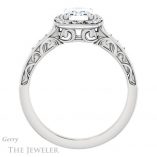 Emerald Cut Forever Brilliant Moissanite Engagement Ring #GTJ900-emerald-fb-w