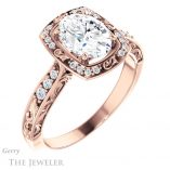 Oval Shaped Forever One Moissanite Engagement Ring #GTJ900-oval-fo-r 4 Oval Shaped Forever One Moissanite Engagement Ring #GTJ900-oval-fo-r