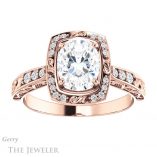 Oval Shaped Forever One Moissanite Engagement Ring #GTJ900-oval-fo-r 1 Oval Shaped Forever One Moissanite Engagement Ring #GTJ900-oval-fo-r