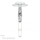 Oval Shaped Forever One Moissanite Engagement Ring #GTJ900-oval-fo-w