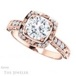 Round Cut Forever One Moissanite Engagement Ring #GTJ900-round-fo-r 5 Round Cut Forever One Moissanite Engagement Ring #GTJ900-round-fo-r