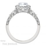 Round Cut Forever One Moissanite Engagement Ring #GTJ900-round-fo-w 2 Round Cut Forever One Moissanite Engagement Ring #GTJ900-round-fo-w