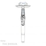 Round Cut Forever One Moissanite Engagement Ring #GTJ900-round-fo-w 3 Round Cut Forever One Moissanite Engagement Ring #GTJ900-round-fo-w