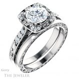 Round Cut Forever One Moissanite Engagement Ring #GTJ900-round-fo-w 6 Round Cut Forever One Moissanite Engagement Ring #GTJ900-round-fo-w