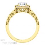 Round Cut Forever One Moissanite Engagement Ring #GTJ900-round-fo-y 2 Round Cut Forever One Moissanite Engagement Ring #GTJ900-round-fo-y