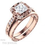 Princess Cut Forever One Moissanite Engagement Ring #GTJ900-square-fo-r 6 Princess Cut Forever One Moissanite Engagement Ring #GTJ900-square-fo-r