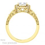 Princess Cut Forever One Moissanite Engagement Ring #GTJ900-square-fo-y