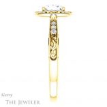 Princess Cut Forever One Moissanite Engagement Ring #GTJ900-square-fo-y