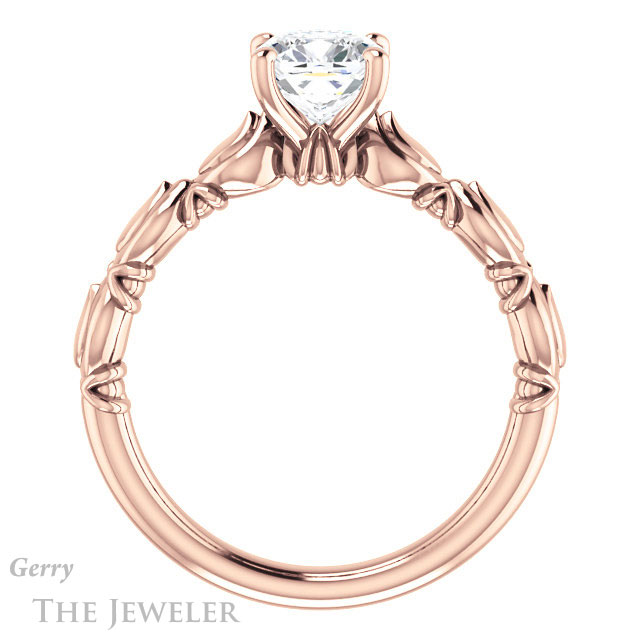 Cushion Cut Forever One Moissanite Engagement Ring #GTJ901-cushion-fo-r