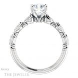 Cushion Cut Forever One Moissanite Engagement Ring #GTJ901-cushion-fo-w 2 Cushion Cut Forever One Moissanite Engagement Ring #GTJ901-cushion-fo-w