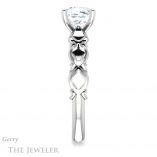 Cushion Cut Forever One Moissanite Engagement Ring #GTJ901-cushion-fo-w 3 Cushion Cut Forever One Moissanite Engagement Ring #GTJ901-cushion-fo-w