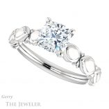 Cushion Cut Forever One Moissanite Engagement Ring #GTJ901-cushion-fo-w 5 Cushion Cut Forever One Moissanite Engagement Ring #GTJ901-cushion-fo-w