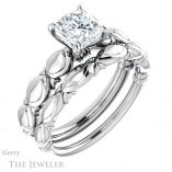 Cushion Cut Forever One Moissanite Engagement Ring #GTJ901-cushion-fo-w 6 Cushion Cut Forever One Moissanite Engagement Ring #GTJ901-cushion-fo-w