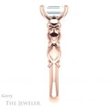 Emerald Cut Forever One Moissanite Engagement Ring #GTJ901-emerald-fb-r 3 Emerald Cut Forever Brilliant Moissanite Engagement Ring #GTJ901-emerald-fb-r