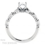 Emerald Cut Forever Brilliant Moissanite Engagement Ring #GTJ901-emerald-fb-w