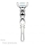 Emerald Cut Forever Brilliant Moissanite Engagement Ring #GTJ901-emerald-fb-w