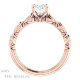 Oval Shaped Forever One Moissanite Engagement Ring #GTJ901-oval-fo-r