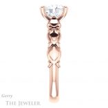 Oval Shaped Forever One Moissanite Engagement Ring #GTJ901-oval-fo-r